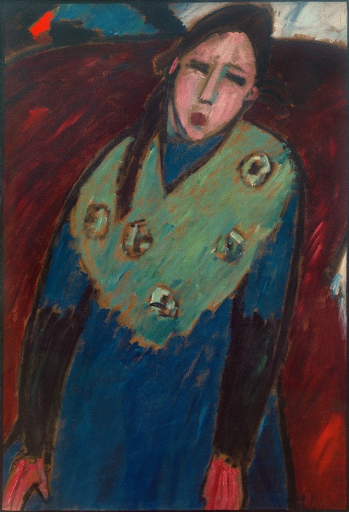 Alexej von Jawlensky, Mädchen mit grüner Stola  (Mensch und Gesellschaft)