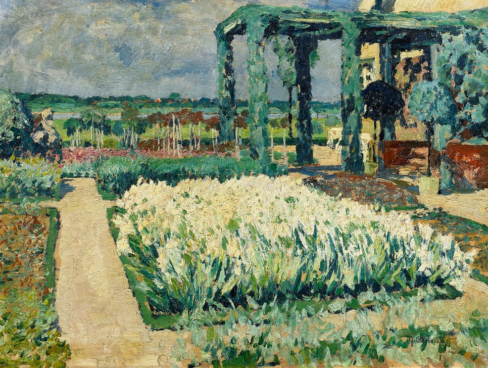 Max Clarenbach, Garten im Sommer, Haus Clarenbach, Wittlaer (KUNST, LANDSCHAFT, SONDERBUND)