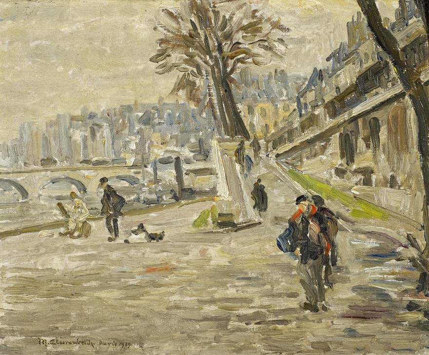 Max Clarenbach, Am Seineufer in Paris (KUNST, STADTANSICHT, SONDERBUND)