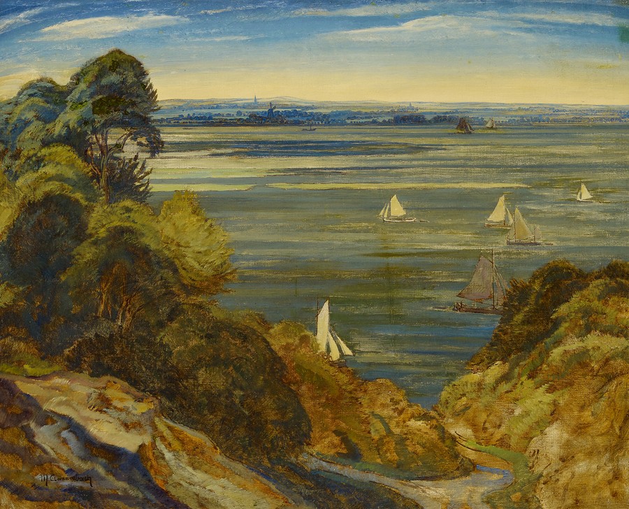 Max Clarenbach, Blick auf die Elbe bei Blankenese (KÜSTE, KUNST, LANDSCHAFT, SONDERBUND)
