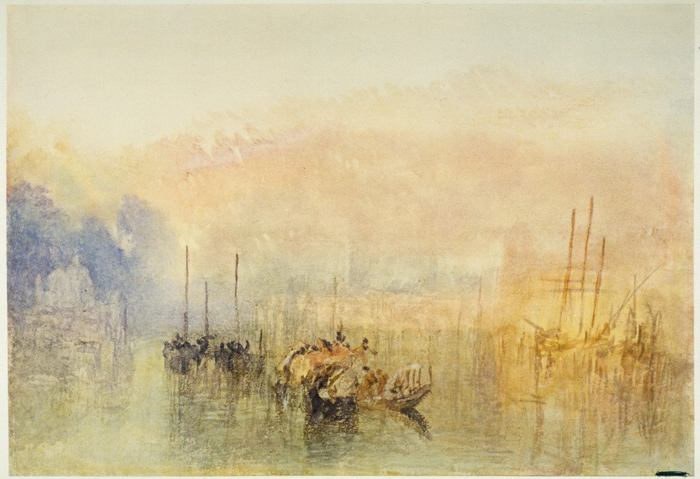 JOSEPH MALLORD WILLIAM TURNER, Venedig, Einfahrt in den Canal Grande (Englische Kunst,Romantik)