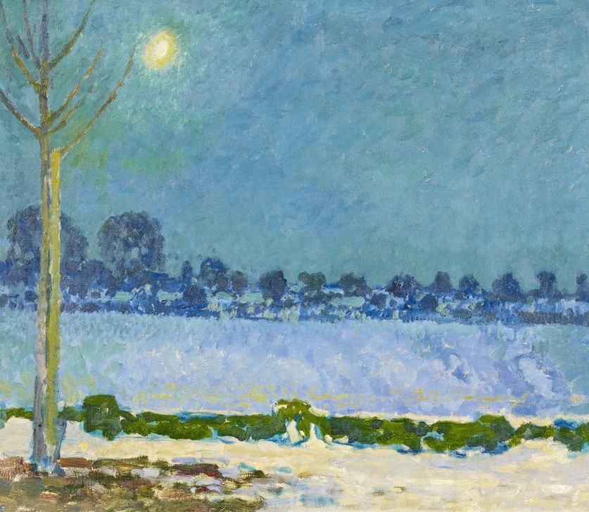 Max Clarenbach, Winternacht über Schneefeldern (LANDSCHAFT, WINTER, SONDERBUND)