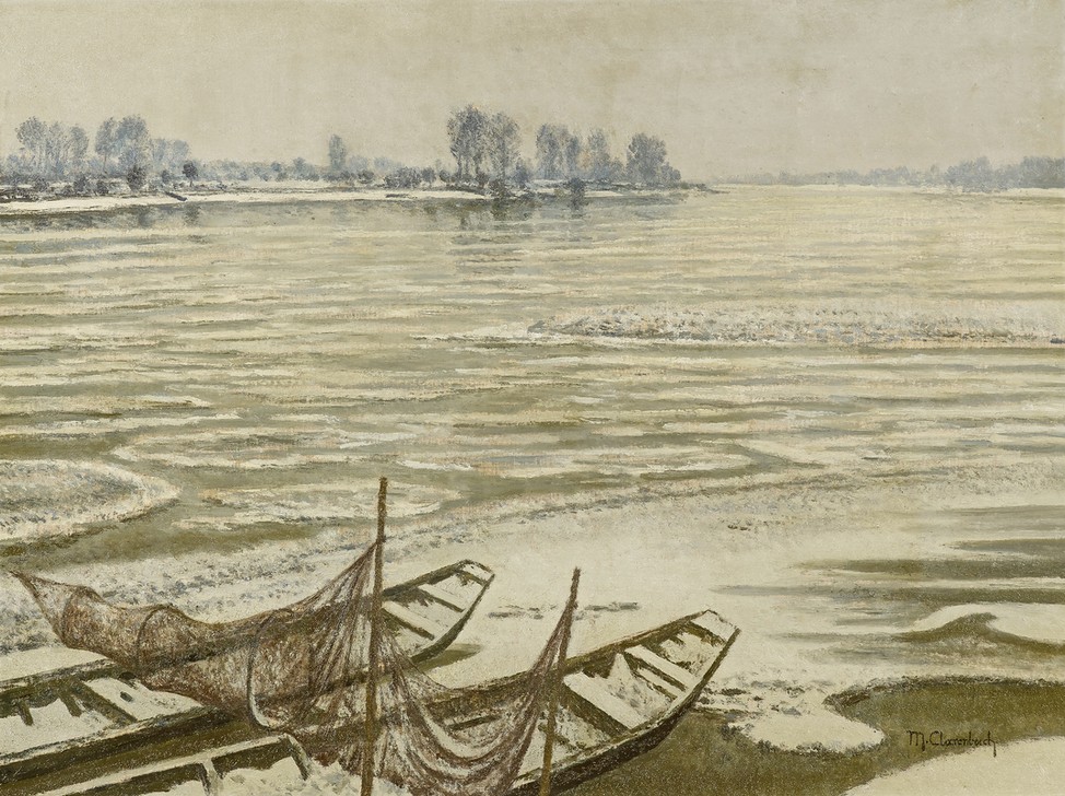 Max Clarenbach, Wintertag am Niederrhein (KUNST, LANDSCHAFT)