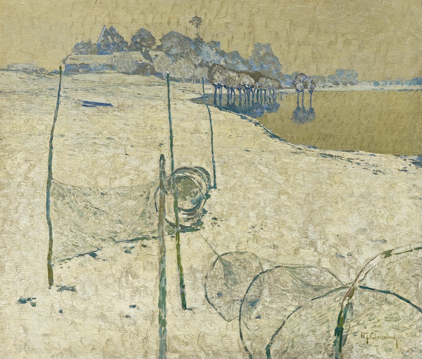 Max Clarenbach, Schnee und Hochwasser (KUNST, LANDSCHAFT, WINTER, SCHNEE)