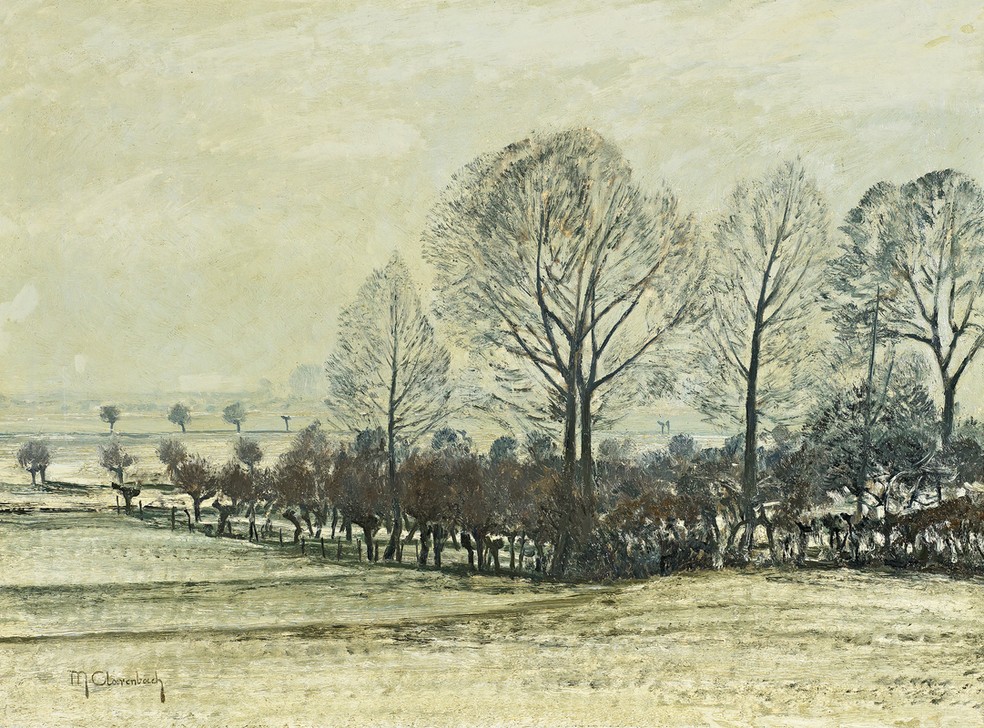 Max Clarenbach, Winter am Niederrhein (LANDSCHAFT, WINTER, SONDERBUND)