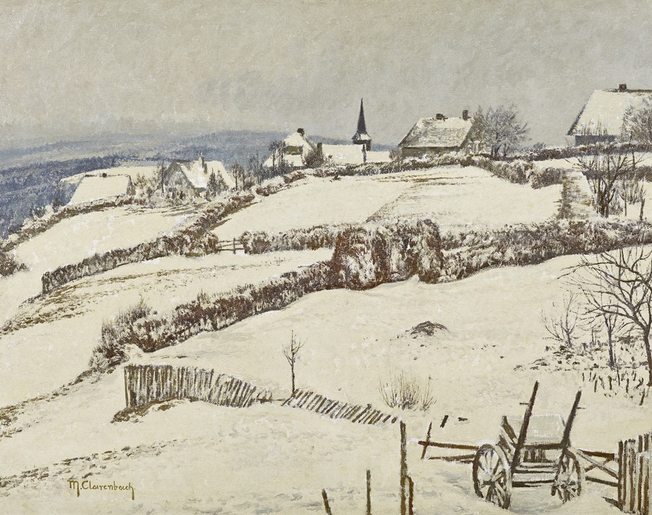 Max Clarenbach, Winter in Alt Astenberg im Sauerland (DORF, WINTER, SONDERBUND)