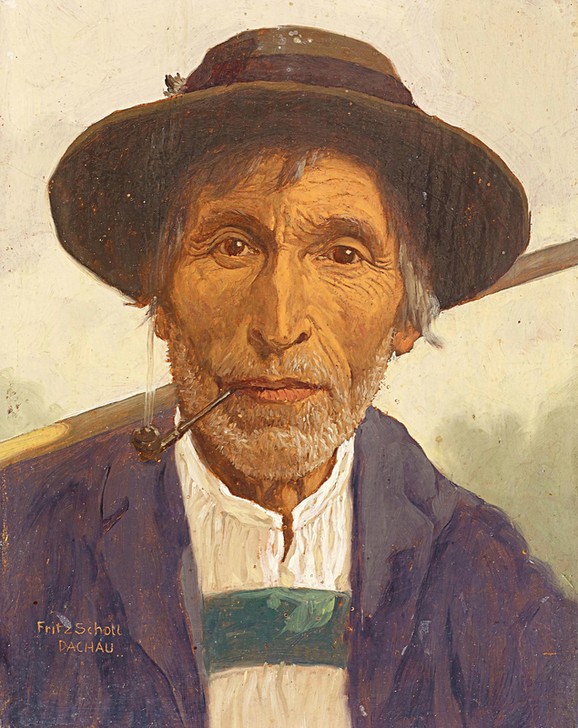 Unbekannt, Unbekannt (ARBEITER, KUNST, MANN, PORTRAIT, ALTER MANN, BRUSTBILD)