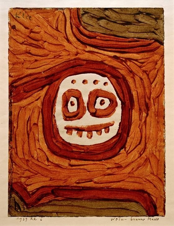 Paul Klee, Weissbraune Maske (Bauhaus,Deutsche Kunst,Schweizerische Kunst,Gebiss,Kopf,Maske (Gegenstand))