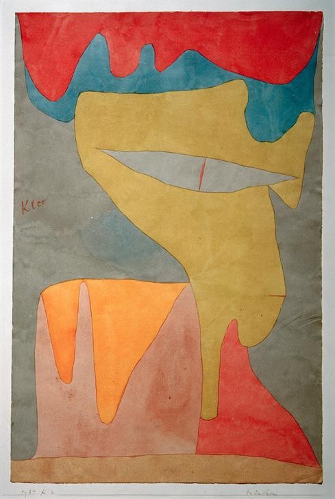 Paul Klee, Fräulein (Bauhaus,Deutsche Kunst,Frau,Portrait,Augen,Schweizerische Kunst,Profil,Böse (Moral))