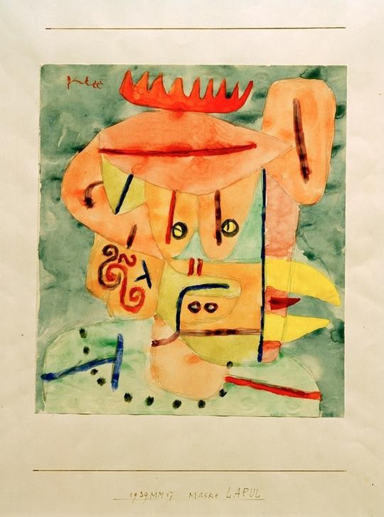 Paul Klee, Maske LAPUL (Bauhaus,Frau,Mensch,Kubismus,Portrait,Schweizerische Kunst)