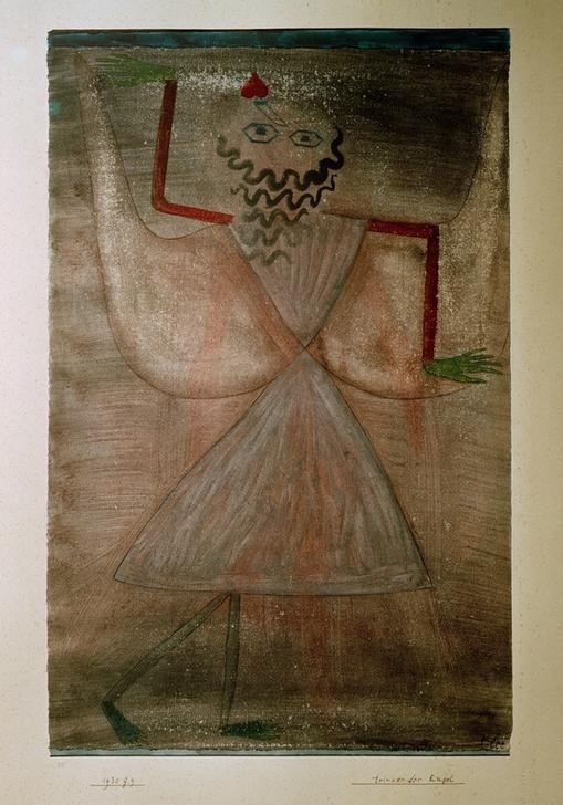 Paul Klee, Trinkender Engel (Bauhaus,Christentum,Deutsche Kunst,Engel,Religion,Trinken,Schweizerische Kunst,Privatsammlung)