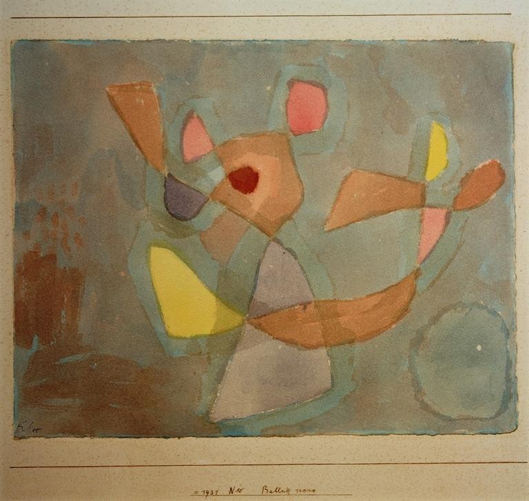 Paul Klee, Balletszene (Ballett,Bauhaus,Deutsche Kunst,Mensch,Tanz,Schweizerische Kunst,Abstraktion)