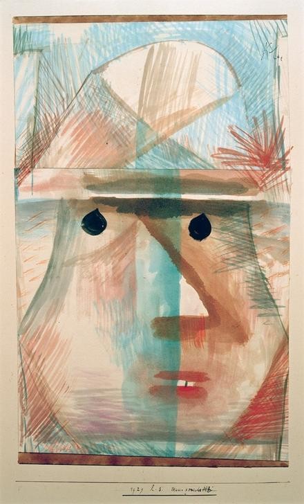 Paul Klee, Maske komische Alte (Deutsche Kunst,Frau,Hut,Portrait,Schweizerische Kunst,Kopf,Alte Frau,Maske (Gegenstand))