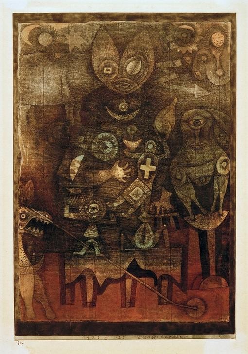 Paul Klee, Zaubertheater (Bauhaus,Deutsche Kunst,Theater,Traum,Magie,Fabelwesen,Schweizerische Kunst,Abstraktion,Zauberei)