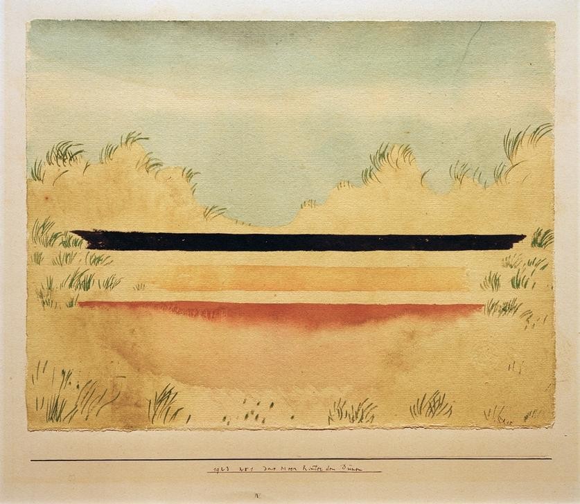 Paul Klee, Das Meer hinter den Dünen (Bauhaus,Deutsche Kunst,Küste,Kunst,Landschaft,Meer,Düne,Schweizerische Kunst,Abstraktion)
