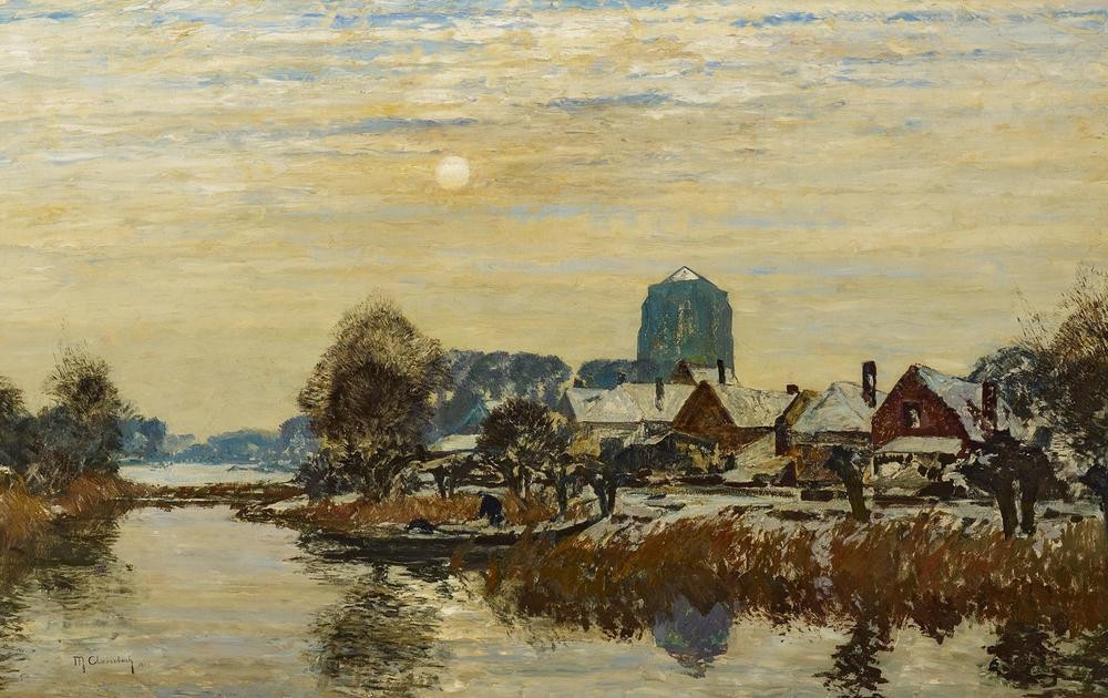 Max Clarenbach, Blick auf Zierikzee in Holland (KUNST, WINTER)