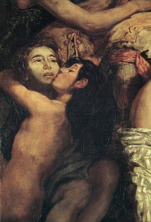 Eugene Delacroix, Scènes des massacres de Scio (Abschied (Verabschieden),Geschichte,Kind,Kunst,Mädchen,Tod,Kuss,Aufstand,Umarmung,Griechischer Unabhängigkeitskrieg,Französische Kunst,Sterben,Osmanisches Reich,Jugendliche,Romantik,Unterdrückung,Ausschnitt)