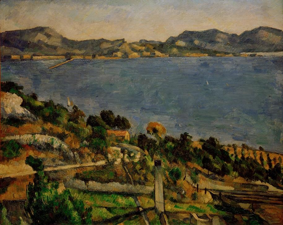 Paul Cézanne, L’Estaque, vue du golfe de Marseille (Geographie,Küste,Landschaft,Meer,Impressionismus,Französische Kunst,Bucht,Topographie,Golf (Bucht))