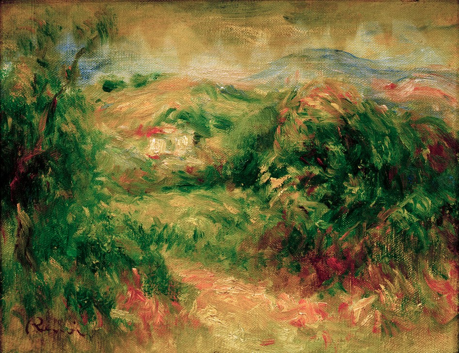 Pierre-Auguste Renoir, Paysage de Crosde-Cagnes (Kunst,Landschaft,Maler (Künstler),Impressionismus,Französische Kunst)