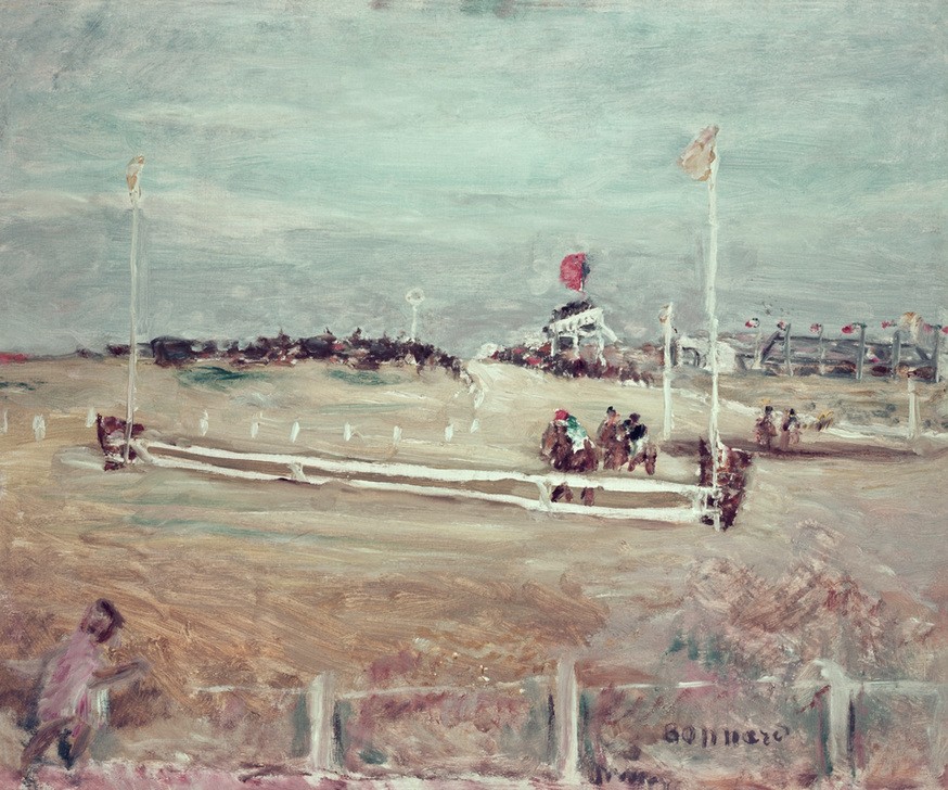 Pierre Bonnard, Courses a Boulogne (Kunst,Pferdebahn,Pferdesport,Sport,Springreiten,Französische Kunst,Pferderennen,Nabis,Reiten,Hindernis,Jahrhundertwende,Parcours)