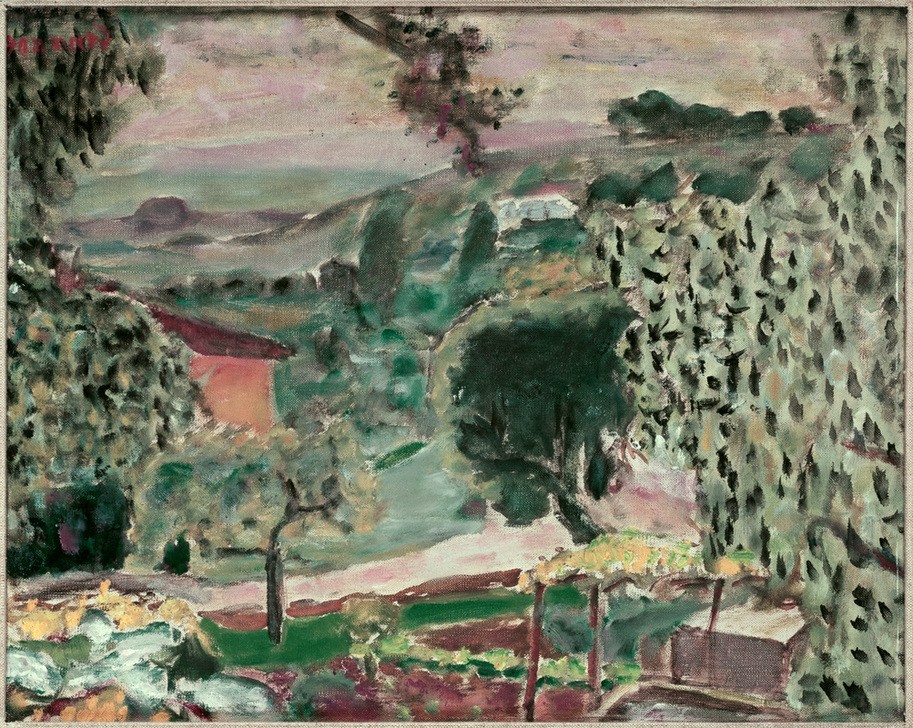 Pierre Bonnard, Paysage du Cannet (Kunst,Landschaft,Impressionismus,Französische Kunst,Nabis)