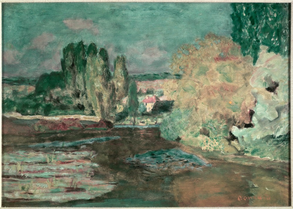 Pierre Bonnard, Vue pardela la Seine (Kunst,Landschaft,Impressionismus,Fluss,Französische Kunst,Nabis)