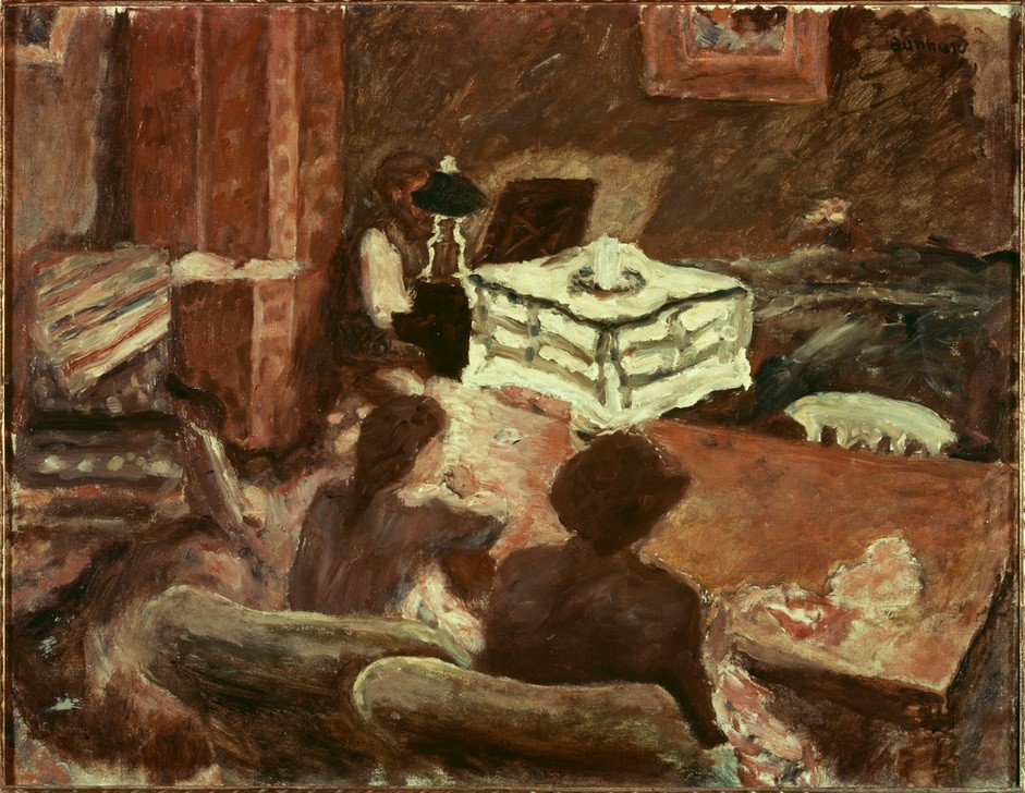 Pierre Bonnard, "Die Familie Claude Terrasse"""" (Familie,Hausmusik,Komponist,Kunst,Licht Und Beleuchtung,Musik,Wohnzimmer,Wohnung,Interieur,Französische Kunst,Künstlerfamilie,Nabis,Jahrhundertwende)