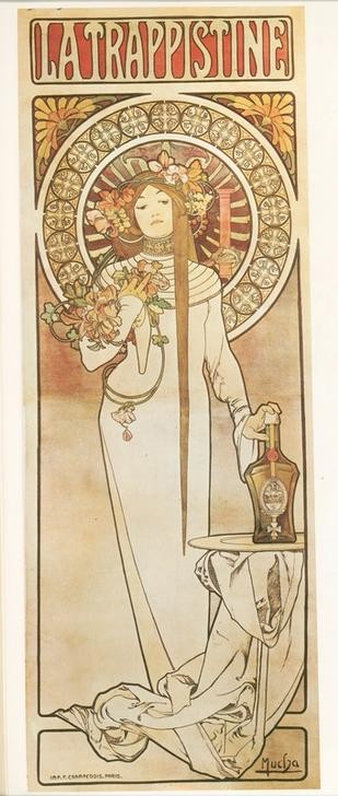 Alfons Maria Mucha, La Trappistine (Jugendstil,Lithograph,Plakat,Design)