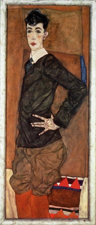 Egon Schiele, Bildnis Erich Lederer (Jugendstil,Portrait)