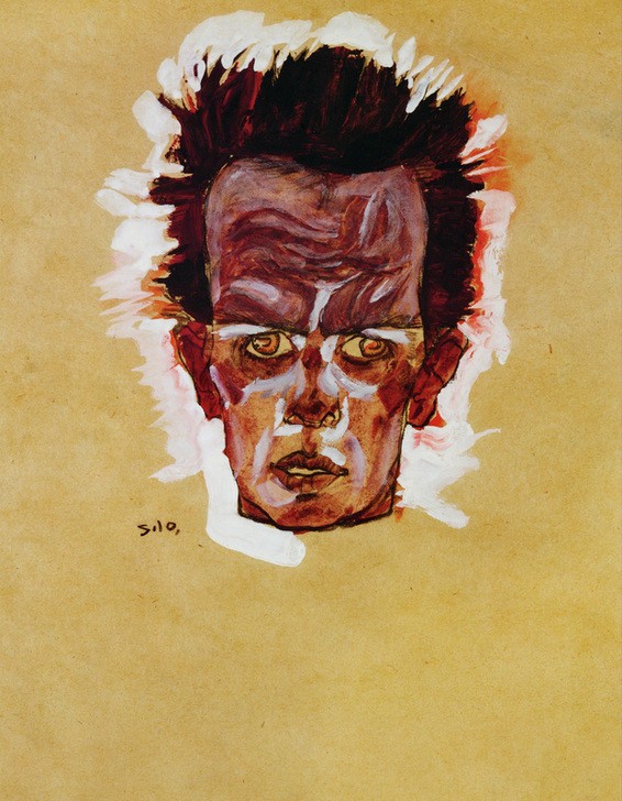 Egon Schiele, Selbstbildnis (Jugendstil,Portrait)