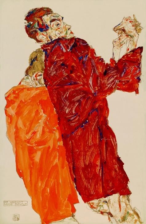 Egon Schiele, Die Wahrheit wurde enthüllt (Jugendstil,Portrait)