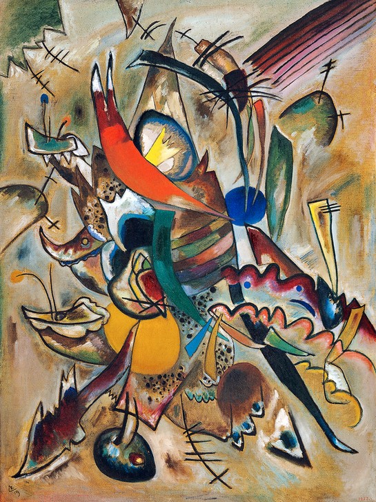 Wassily Kandinsky, Painting with Points (Wunschgröße, Klassische Moderne, Malerei, abstrakte Kunst,  abstrakte Formen, abstrakte Muster, Linien, Punkte, Wohnzimmer, Büro, Arztpraxis, Wunschgröße,  bunt)