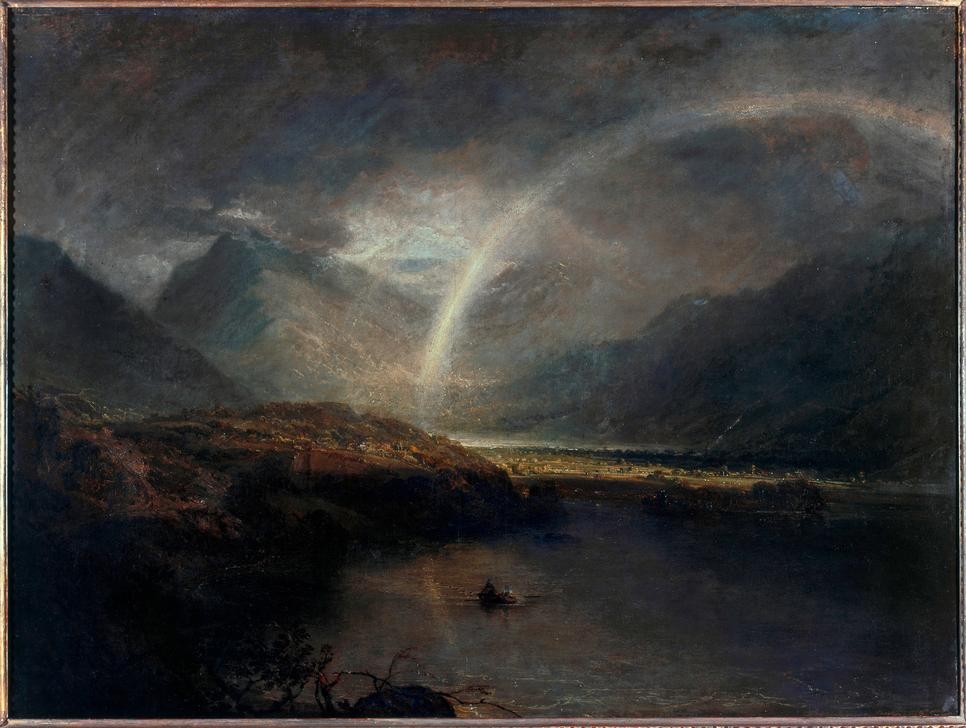 JOSEPH MALLORD WILLIAM TURNER, Lake Buttermere , with Part of Cromackwater, Cumberland, a Shower