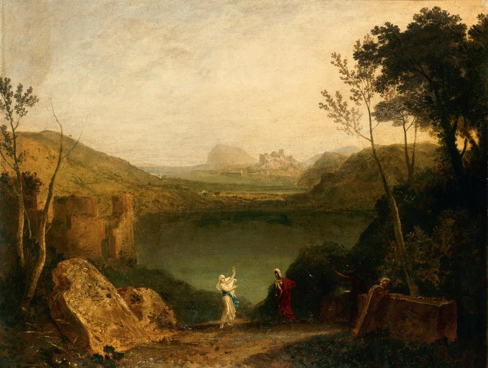 JOSEPH MALLORD WILLIAM TURNER, Aeneas and the Sibyl, Lake Avernus (Roman)
