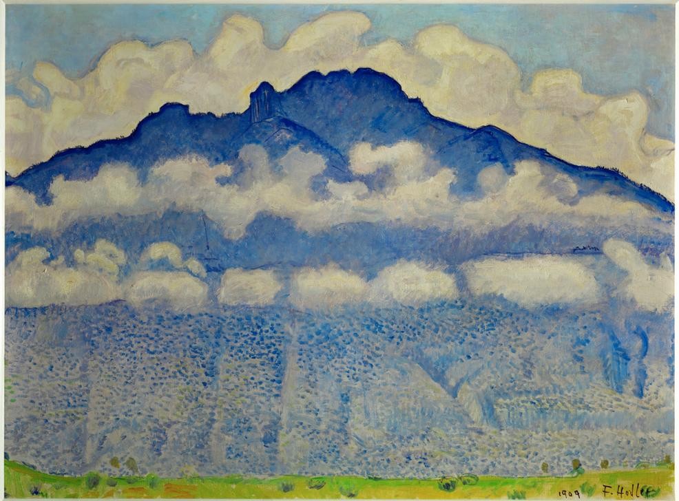 Ferdinand Hodler, Schynige Platte (Gebirge,Jugendstil,Landschaft,Meteorologie,Wetter,Wolke,Wald,Schweizerische Kunst,Berg)