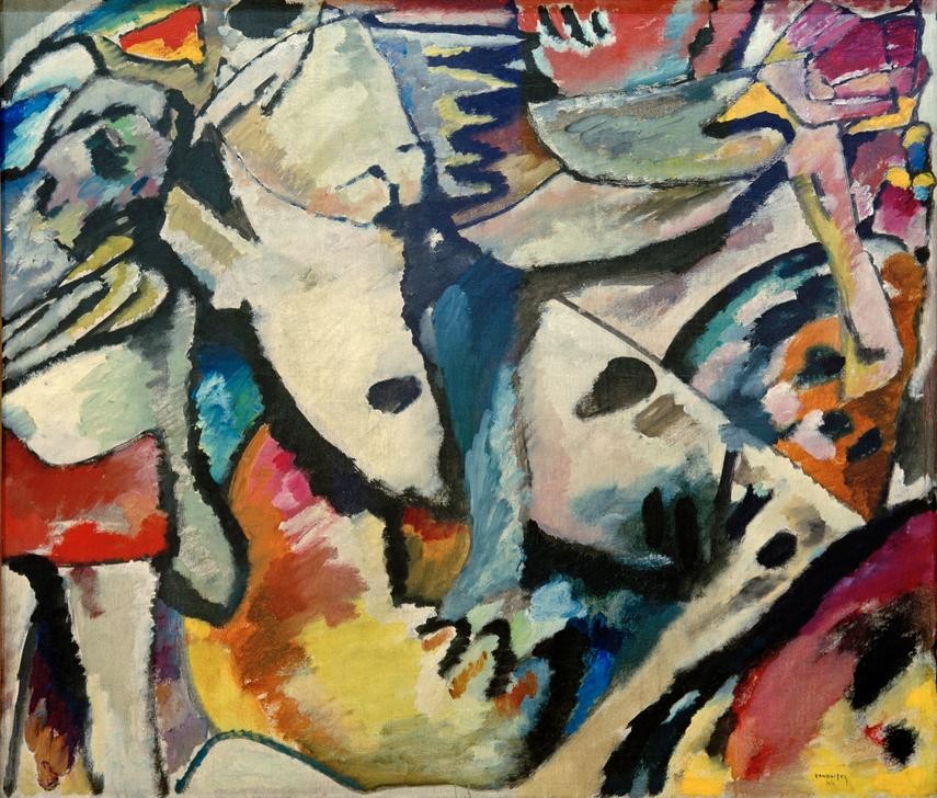 Wassily Kandinsky, Improvisation 13 (Kunst,Expressionismus,Der Blaue Reiter,Abstrakte Kunst,Russische Kunst,Abstraktion,Neue Kuenstlervereinigung Muenchen,Improvisation,Signatur)