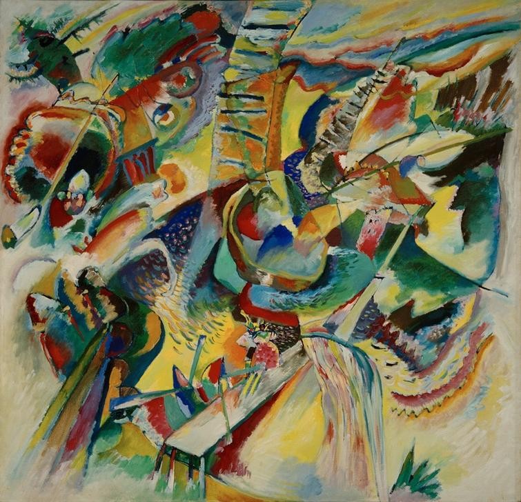 Wassily Kandinsky, Improvisation Klamm (Kunst,Expressionismus,Der Blaue Reiter,Abstrakte Kunst,Russische Kunst,Abstraktion,Neue Kuenstlervereinigung Muenchen,Form,Improvisation,Farbigkeit,Farbe)