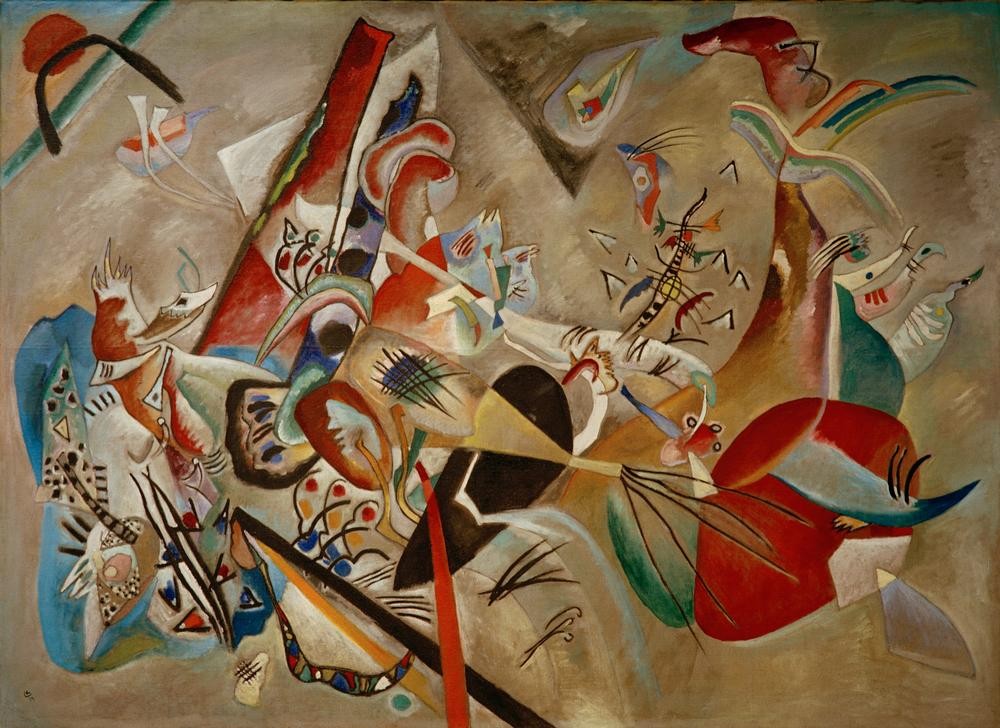 Wassily Kandinsky, Im Grau (Kunst,Expressionismus,Der Blaue Reiter,Abstrakte Kunst,Russische Kunst,Monogramm,Abstraktion)