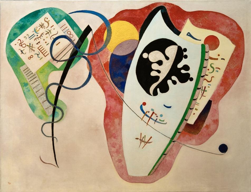 Wassily Kandinsky, Deux entourages (Kunst,Expressionismus,Der Blaue Reiter,Abstrakte Kunst,Russische Kunst,Monogramm,Abstraktion,Form,Farbe)