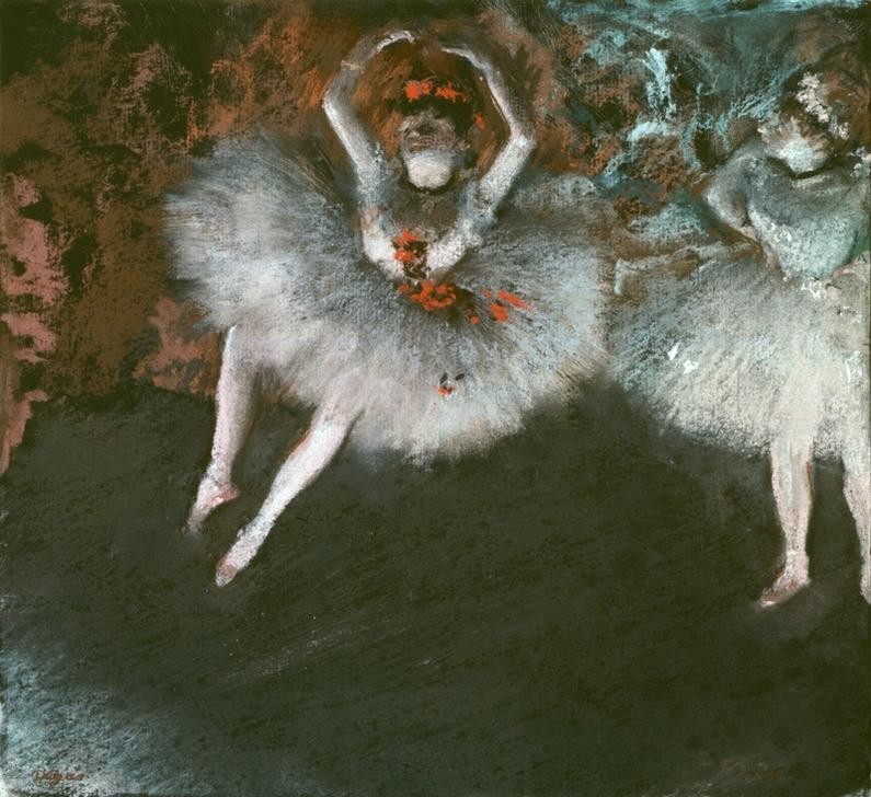 Edgar Degas, Le pas battu (Ballett,Kunst,Musik,Tänzerin,Tanz,Theater,Impressionismus,Bühne,Französische Kunst,Sprung,Tutu (Ballett))