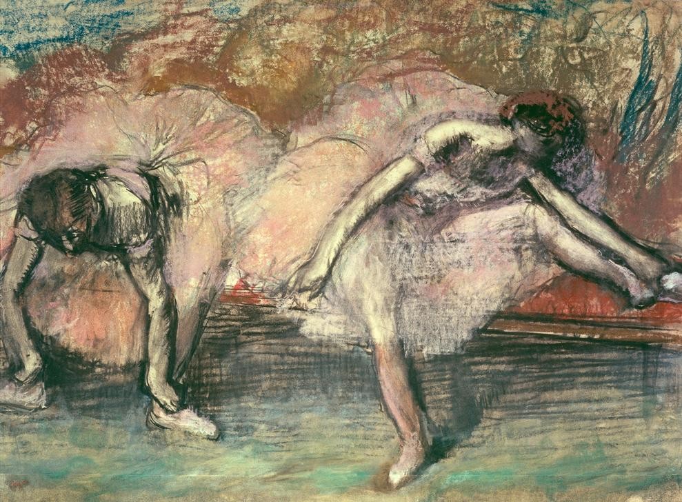 Edgar Degas, Deux danseuses (Ballett,Kunst,Musik,Tänzerin,Tanz,Theater,Impressionismus,Französische Kunst,Tutu (Ballett))