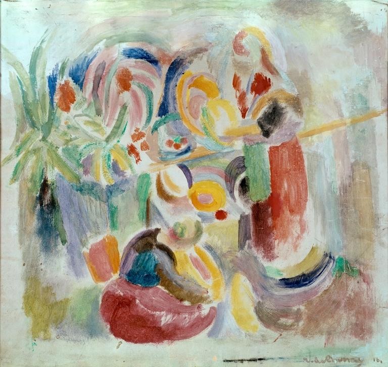 Robert Delaunay, Portugal (Frau,Gruppenbild,Kunst,Mensch,Tracht,Völkerkunde,Kubismus,Portrait,Französische Kunst,Abstraktion)