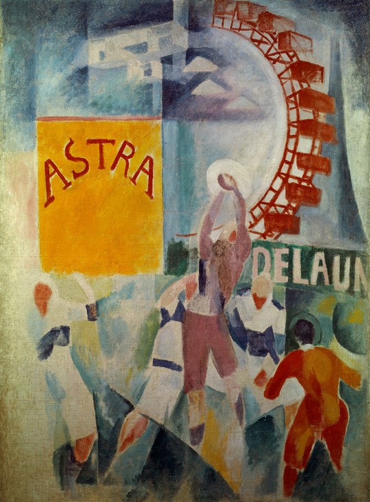 Robert Delaunay, L’équipe de Cardiff (Kunst,Sport,Stadt,Plakat,Kubismus,Riesenrad,Französische Kunst,Mannschaft (Sport),Orphismus,Besatzung (Mannschaft))