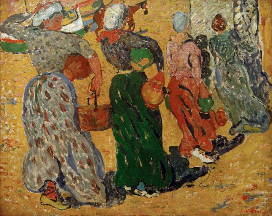 Louis Valtat, Les porteuses d’eau (FRAU, MENSCH, WASSERVERSORGUNG, FAUVES, HAUBE, FRANZÖSISCHE KUNST, TRAGEN, FRAUENLEBEN, EIMER, WASSERTRÄGERIN, KRUG)