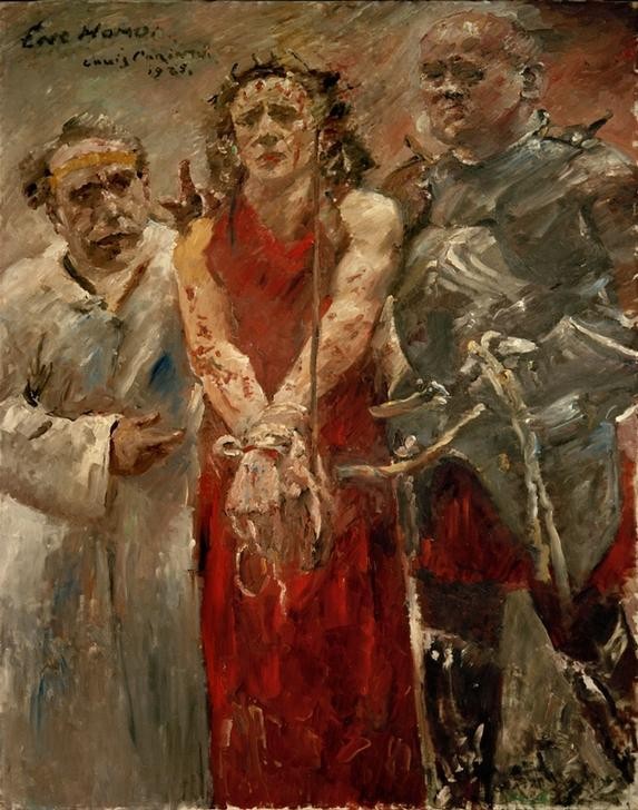 Lovis Corinth, Ecce homo (Entartete Kunst,Christentum,Deutsche Kunst,Kunstausstellung,Kunst,Nationalsozialismus,Religion,Soldat,Impressionismus,Gefangener,Neues Testament,Bibel,Portrait,Ecce Homo,Passion Christi,Fesselung,Handfessel)