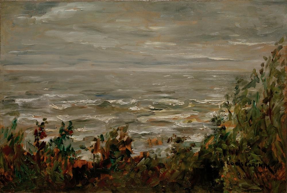Lovis Corinth, Das Meer bei Zoppot (Deutsche Kunst,Himmel (Natur),Kunst,Landschaft,Meer,Impressionismus,Signatur)