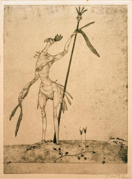 Paul Klee, Greiser Phönix (Deutsche Kunst,Mythologie,Vogel,Schweizerische Kunst,Phönix (Vogel),Griechisch-Römische Mythologie)
