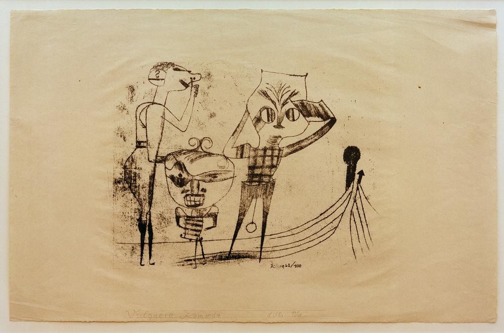 Paul Klee, Vulgaere Komoedie (Bauhaus,Deutsche Kunst,Schauspieler,Theater,Komödie,Schweizerische Kunst,Abstraktion)