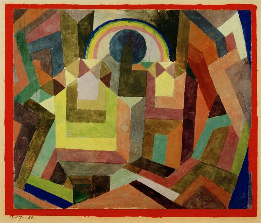 Paul Klee, Mit dem Regenbogen (Bauhaus,Deutsche Kunst,Regenbogen,Abstrakte Kunst,Schweizerische Kunst,Farbigkeit)