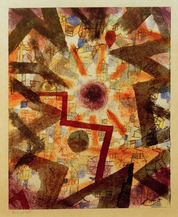 Paul Klee, Und es ward Licht (Bauhaus,Christentum,Religion,Altes Testament,Bibel,Schöpfungsgeschichte,Abstrakte Kunst,Erschaffung Des Lichtes,Schöpfung)